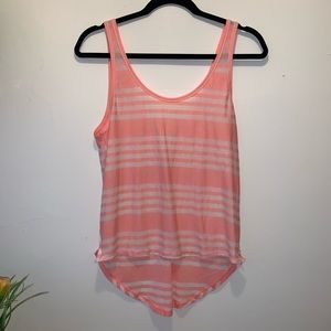 Lululemon striped pink tank size 4 extra small